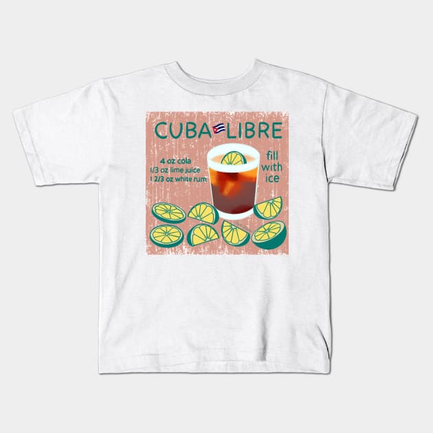 Cuba Libre Kids T-Shirt by EV Visuals